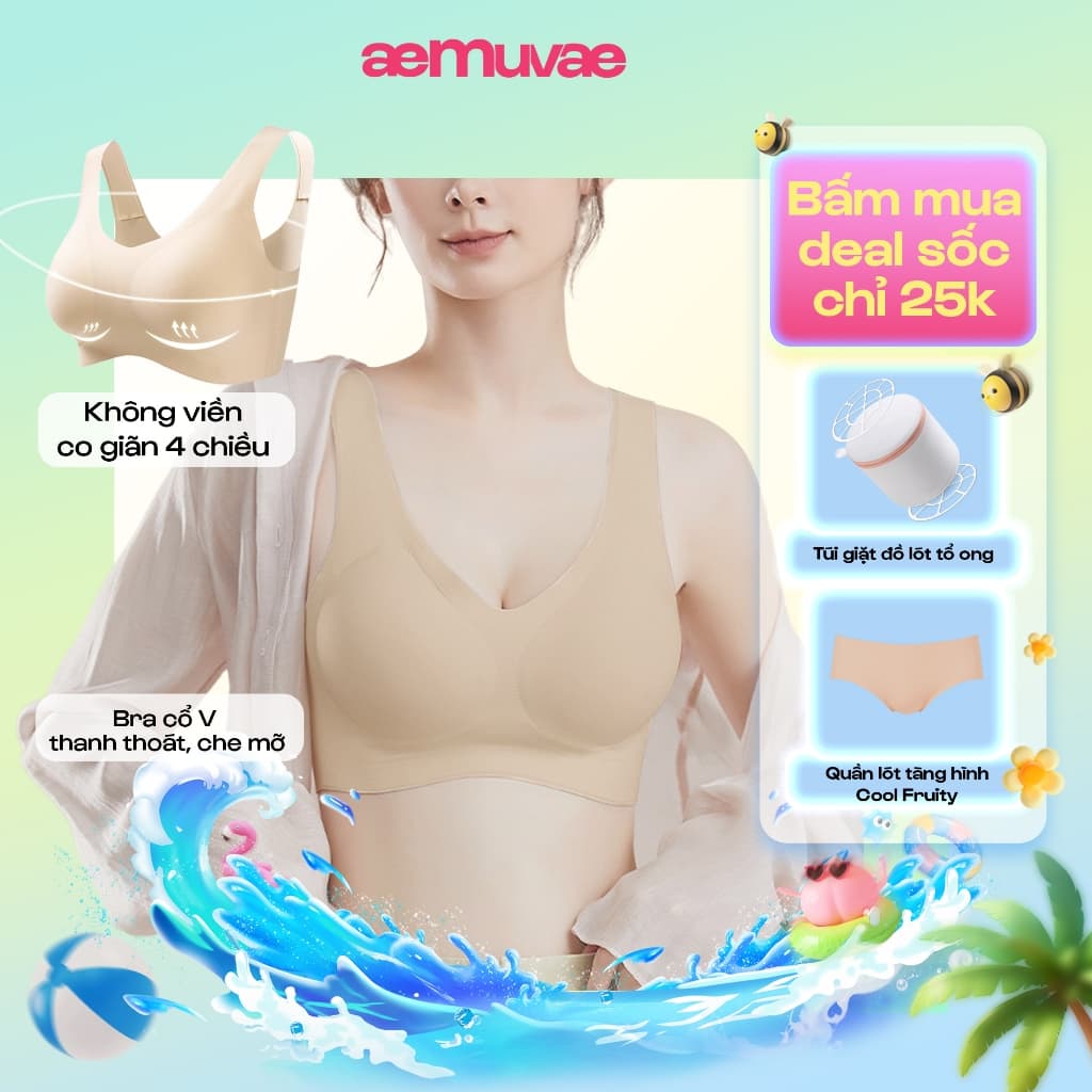 Áo Bra Cổ V Freesize