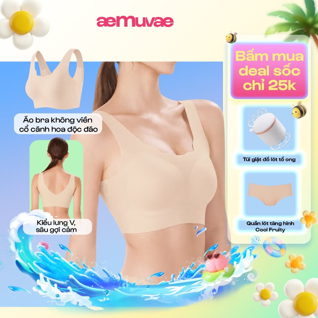 Áo Bra Cánh Hoa 3D - Không Gọng